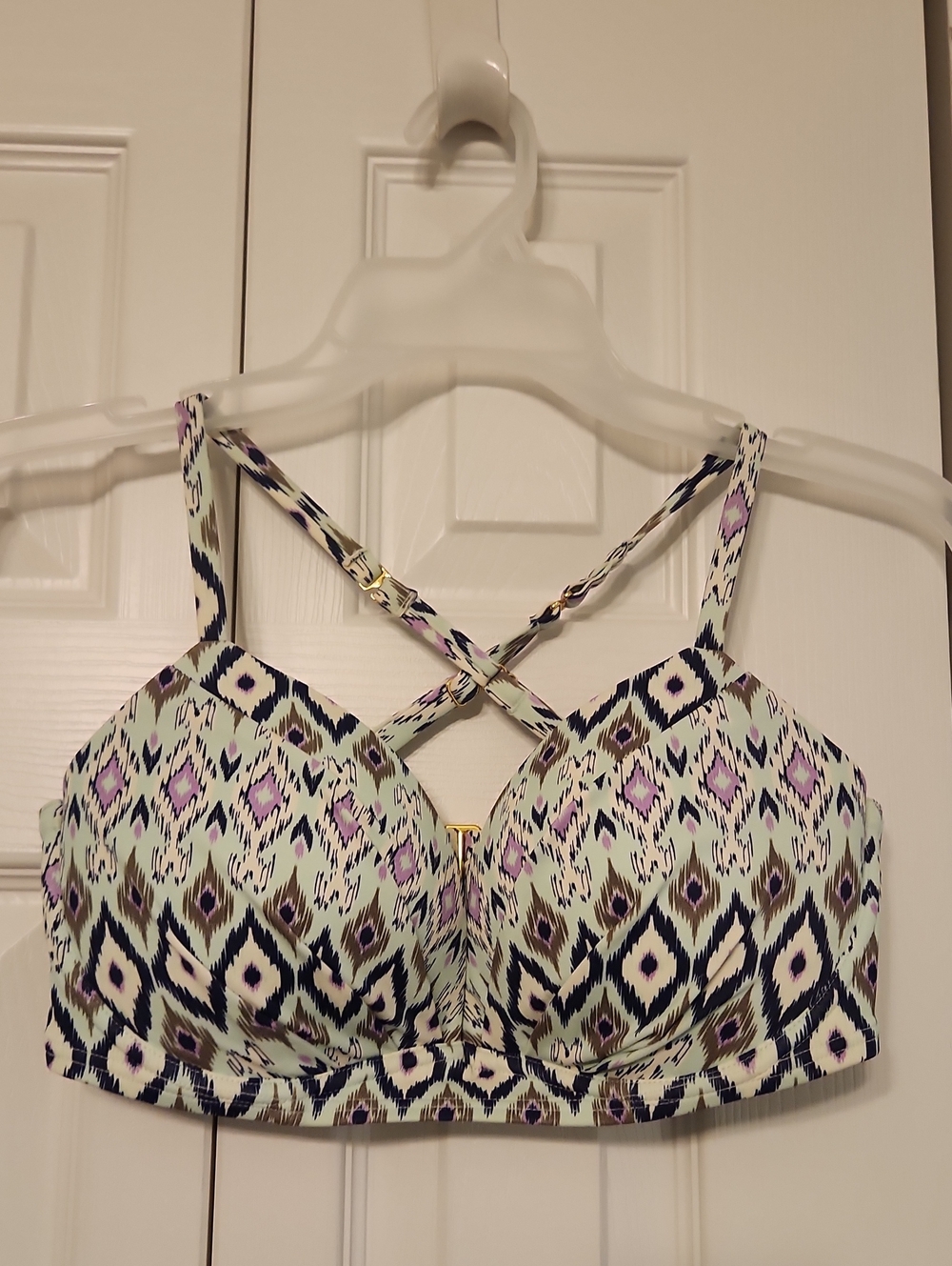 Victoria's Secret 32DD Push Up Bikini Bathing Suit Top - Geometric Print